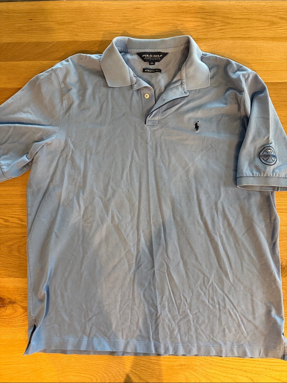 PGA National Polo Ralph Lauren Golf Short-Sleeve Polo Shirt in Light Blue